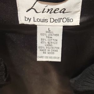 Black leather and sweater waist coat